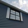 imageEkena Millwork 11W x 58H Rustic Two Board Joined BoardnBatten Rough Cedar Faux Wood Shutters wEnd Batten Per Pair Primed TanRough Sawn
