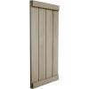 imageEkena Millwork 11W x 58H Rustic Two Board Joined BoardnBatten Rough Cedar Faux Wood Shutters wEnd Batten Per Pair Primed TanSandblasted