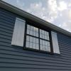 imageEkena Millwork 11W x 58H Rustic Two Board Joined BoardnBatten Rough Cedar Faux Wood Shutters wEnd Batten Per Pair Primed TanSandblasted