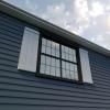 imageEkena Millwork 11W x 58H Rustic Two Board Joined BoardnBatten Rough Cedar Faux Wood Shutters wEnd Batten Per Pair Primed TanSmooth
