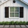imageEkena Millwork 11W x 62H Rustic Two Board Joined BoardnBatten Rough Cedar Faux Wood Shutters Per Pair Primed TanHand Hewn