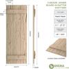 imageEkena Millwork 11W x 62H Rustic Two Board Joined BoardnBatten Rough Cedar Faux Wood Shutters Per Pair Primed TanHand Hewn