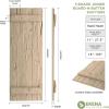 imageEkena Millwork 11W x 62H Rustic Two Board Joined BoardnBatten Rough Cedar Faux Wood Shutters Per Pair Primed TanHand Hewn