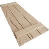 imageEkena Millwork 11W x 62H Rustic Two Board Joined BoardnBatten Rough Cedar Faux Wood Shutters Per Pair Primed TanHand Hewn