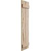 imageEkena Millwork 11W x 62H Rustic Two Board Joined BoardnBatten Rough Cedar Faux Wood Shutters Per Pair Primed TanHand Hewn