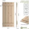 imageEkena Millwork 11W x 62H Rustic Two Board Joined BoardnBatten Rough Cedar Faux Wood Shutters Per Pair Primed TanKnotty Pine