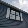 imageEkena Millwork 11W x 62H Rustic Two Board Joined BoardnBatten Rough Cedar Faux Wood Shutters Per Pair Primed TanKnotty Pine