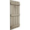 imageEkena Millwork 11W x 62H Rustic Two Board Joined BoardnBatten Rough Cedar Faux Wood Shutters Per Pair Primed TanKnotty Pine