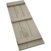 imageEkena Millwork 11W x 62H Rustic Two Board Joined BoardnBatten Rough Cedar Faux Wood Shutters Per Pair Primed TanKnotty Pine