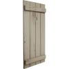 imageEkena Millwork 11W x 62H Rustic Two Board Joined BoardnBatten Rough Cedar Faux Wood Shutters Per Pair Primed TanKnotty Pine