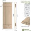 imageEkena Millwork 11W x 62H Rustic Two Board Joined BoardnBatten Rough Cedar Faux Wood Shutters Per Pair Primed TanKnotty Pine
