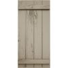imageEkena Millwork 11W x 62H Rustic Two Board Joined BoardnBatten Rough Cedar Faux Wood Shutters Per Pair Primed TanKnotty Pine