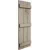 imageEkena Millwork 11W x 62H Rustic Two Board Joined BoardnBatten Rough Cedar Faux Wood Shutters Per Pair Primed TanKnotty Pine