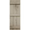 imageEkena Millwork 11W x 62H Rustic Two Board Joined BoardnBatten Rough Cedar Faux Wood Shutters Per Pair Primed TanKnotty Pine