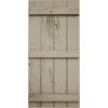 imageEkena Millwork 11W x 62H Rustic Two Board Joined BoardnBatten Rough Cedar Faux Wood Shutters Per Pair Primed TanKnotty Pine