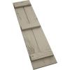 imageEkena Millwork 11W x 62H Rustic Two Board Joined BoardnBatten Rough Cedar Faux Wood Shutters Per Pair Primed TanKnotty Pine