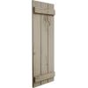 imageEkena Millwork 11W x 62H Rustic Two Board Joined BoardnBatten Rough Cedar Faux Wood Shutters Per Pair Primed TanKnotty Pine