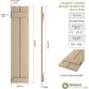 imageEkena Millwork 11W x 62H Rustic Two Board Joined BoardnBatten Rough Cedar Faux Wood Shutters Per Pair Primed TanKnotty Pine