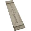 imageEkena Millwork 11W x 62H Rustic Two Board Joined BoardnBatten Rough Cedar Faux Wood Shutters Per Pair Primed TanPecky Cypress
