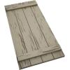 imageEkena Millwork 11W x 62H Rustic Two Board Joined BoardnBatten Rough Cedar Faux Wood Shutters Per Pair Primed TanPecky Cypress
