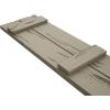 imageEkena Millwork 11W x 62H Rustic Two Board Joined BoardnBatten Rough Cedar Faux Wood Shutters Per Pair Primed TanPecky Cypress