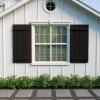 imageEkena Millwork 11W x 62H Rustic Two Board Joined BoardnBatten Rough Cedar Faux Wood Shutters Per Pair Primed TanPecky Cypress