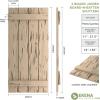 imageEkena Millwork 11W x 62H Rustic Two Board Joined BoardnBatten Rough Cedar Faux Wood Shutters Per Pair Primed TanPecky Cypress