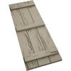 imageEkena Millwork 11W x 62H Rustic Two Board Joined BoardnBatten Rough Cedar Faux Wood Shutters Per Pair Primed TanPecky Cypress