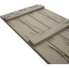 imageEkena Millwork 11W x 62H Rustic Two Board Joined BoardnBatten Rough Cedar Faux Wood Shutters Per Pair Primed TanPecky Cypress
