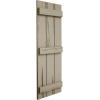 imageEkena Millwork 11W x 62H Rustic Two Board Joined BoardnBatten Rough Cedar Faux Wood Shutters Per Pair Primed TanRiverwood