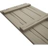 imageEkena Millwork 11W x 62H Rustic Two Board Joined BoardnBatten Rough Cedar Faux Wood Shutters Per Pair Primed TanRiverwood