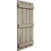 imageEkena Millwork 11W x 62H Rustic Two Board Joined BoardnBatten Rough Cedar Faux Wood Shutters Per Pair Primed TanRiverwood