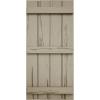 imageEkena Millwork 11W x 62H Rustic Two Board Joined BoardnBatten Rough Cedar Faux Wood Shutters Per Pair Primed TanRiverwood