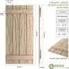 imageEkena Millwork 11W x 62H Rustic Two Board Joined BoardnBatten Rough Cedar Faux Wood Shutters Per Pair Primed TanRiverwood