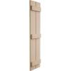imageEkena Millwork 11W x 62H Rustic Two Board Joined BoardnBatten Rough Cedar Faux Wood Shutters Per Pair Primed TanRough Cedar