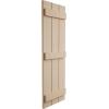 imageEkena Millwork 11W x 62H Rustic Two Board Joined BoardnBatten Rough Cedar Faux Wood Shutters Per Pair Primed TanRough Cedar