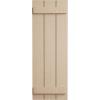 imageEkena Millwork 11W x 62H Rustic Two Board Joined BoardnBatten Rough Cedar Faux Wood Shutters Per Pair Primed TanRough Cedar
