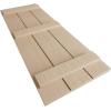 imageEkena Millwork 11W x 62H Rustic Two Board Joined BoardnBatten Rough Cedar Faux Wood Shutters Per Pair Primed TanRough Cedar