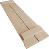 imageEkena Millwork 11W x 62H Rustic Two Board Joined BoardnBatten Rough Cedar Faux Wood Shutters Per Pair Primed TanRough Cedar