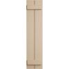 imageEkena Millwork 11W x 62H Rustic Two Board Joined BoardnBatten Rough Cedar Faux Wood Shutters Per Pair Primed TanRough Cedar