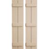 imageEkena Millwork 11W x 62H Rustic Two Board Joined BoardnBatten Rough Cedar Faux Wood Shutters Per Pair Primed TanRough Cedar