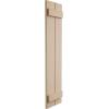 imageEkena Millwork 11W x 62H Rustic Two Board Joined BoardnBatten Rough Cedar Faux Wood Shutters Per Pair Primed TanRough Cedar