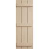 imageEkena Millwork 11W x 62H Rustic Two Board Joined BoardnBatten Rough Cedar Faux Wood Shutters Per Pair Primed TanRough Cedar