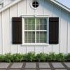 imageEkena Millwork 11W x 62H Rustic Two Board Joined BoardnBatten Rough Cedar Faux Wood Shutters Per Pair Primed TanRough Cedar