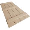 imageEkena Millwork 11W x 62H Rustic Two Board Joined BoardnBatten Rough Cedar Faux Wood Shutters Per Pair Primed TanRough Cedar