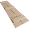 imageEkena Millwork 11W x 62H Rustic Two Board Joined BoardnBatten Rough Cedar Faux Wood Shutters Per Pair Primed TanRough Sawn
