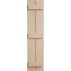 imageEkena Millwork 11W x 62H Rustic Two Board Joined BoardnBatten Rough Cedar Faux Wood Shutters Per Pair Primed TanRough Sawn