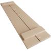 imageEkena Millwork 11W x 62H Rustic Two Board Joined BoardnBatten Rough Cedar Faux Wood Shutters Per Pair Primed TanRough Sawn