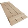 imageEkena Millwork 11W x 62H Rustic Two Board Joined BoardnBatten Rough Cedar Faux Wood Shutters Per Pair Primed TanRough Sawn