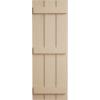 imageEkena Millwork 11W x 62H Rustic Two Board Joined BoardnBatten Rough Cedar Faux Wood Shutters Per Pair Primed TanRough Sawn